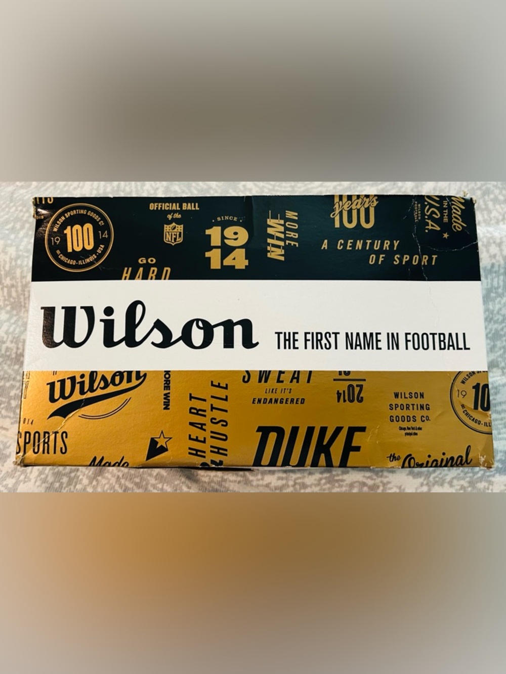 “The Duke” multi-auto Football w/COA - Picture 2 of 6